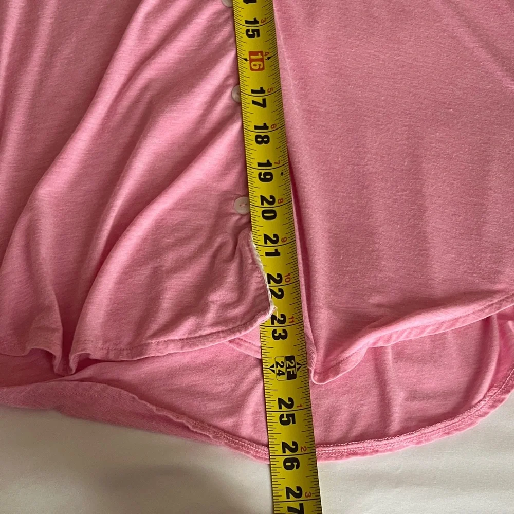 Victoria’s Secret Pajama Set Button Down Top Shorts XS pink